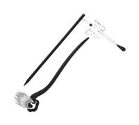SHERCHPRY 2 Piezas Cabello cabello tocado de horquilla barra de pelo de madera horquilla de pelo pasadores de pelo francés pasadores de pelo en forma de u Metal
