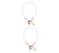 SHERCHPRY 2 Piezas Cadena de tobillo de con cáscara cadena de tobillo de mujer pulseras de tobillo para mujer Caparazón tobilleras para niñas tobilleras para adultos arcilla polimérica