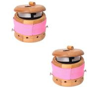 SHERCHPRY 2 Piezas caja de moxibustión chillout ordenador portstil ventresca relajación mini estuche lapto soporte de cono de moxa tanque de calor moxa para Bambú Khaki