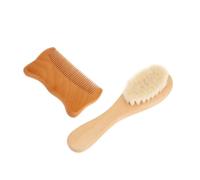 SHERCHPRY 2 piezas Cepillo Baño Suave Pelo Peine Madera Natural Cuidado Delicado Recién Nacido