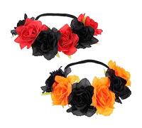 SHERCHPRY 2 Piezas Diademas para Fiesta de Halloween Negras y Rojas Accesorios para Niñas y Mujeres para Decoraciones y Celebraciones