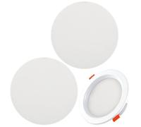 SHERCHPRY 2 Piezas Difusor de Luz de Techo Redondo de 18cm para Lámparas Colgantes Techo, Plástico Beige Instalación Fácil y Luz Suave para Habitaciones Infantiles