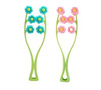 SHERCHPRY 2 piezas Masajeador Facial Forma de Flor Rodillos Multipropósito para Masaje de Rostro y Brazos Diseño Ligero y Duradero para Mejorar Circulación y Metabolismo Color Aleatorio