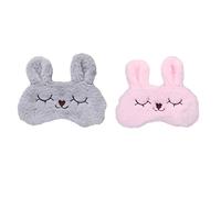 SHERCHPRY 2 Piezas Máscara Peluche para Ojos Suave y Cómodo para Bloqueo Total de Luz de Lavable y Flexible