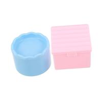 SHERCHPRY 2 Piezas Nail Art Brush Cleaner Cups With Lid Plastic Manicure Tool Holder Layered Design For Acrylic Brush Cleaning Containers