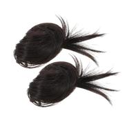 SHERCHPRY 2 Piezas Paquete de Moño para Peluca Moño Rizado Falso Pinzas para Coleta y Extensiones de Cabello Fino