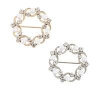 SHERCHPRY 2 Piezas para Camisetas Hebillas Decorativas para Ropa Anillos para Bufandas Fijación Elegante Accesorios para Mujeres Sujeción de Ropa Simple