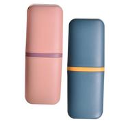 SHERCHPRY 2 Piezas Portátiles para Cepillo de Dientes y Enjuague Bucal Estuches Compactos y Duraderos para Viajes Camping Escuela y Hogar Soporte Multifuncional para Aseo Personal