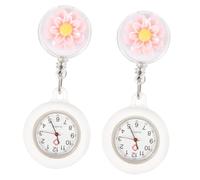 SHERCHPRY 2 Piezas Reloj De Bolsillo De Enfermera Reloj Digital es Enfermeras Fob De ía Digital De as as Colgante De Solapa