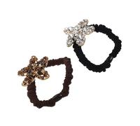 SHERCHPRY 2 Piezas Rhinestone Sea Star Hair Ties For Women Strong Elastic Ponytail Holders High Elasticity Scrunchies In And Comfortable Hair Accessories For Beach And Daily Styling