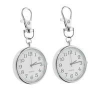 SHERCHPRY 2 Relojes de Bolsillo para Enfermeras con Clip, Diseño Redondo de Acero Inoxidable y Vidrio, Precisión y Fácil Lectura para Ambientes Hospitalarios y Profesionales Médicos