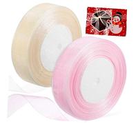 SHERCHPRY 2 Rollos Cintas Transparentes de Organza para Envoltura Bodas Cumpleaños Decoración Fiesta Colores Suaves