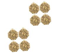 SHERCHPRY 2 Series Colgante Bagua Colgante Yin Yang es De Estilo Chino es Antiguos e De Bricolaje Amuleto es Taoístas Yin Yang es Bagua Latón 4 Piezas*2