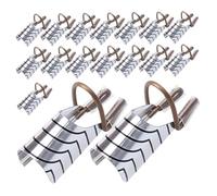 SHERCHPRY 20 Piezas Almohadillas para Extensiones de Uñas Reutilizables Moldes de Uñas Francesas para Gel Acrílico Accesorios para Manicura de Metal Plateado