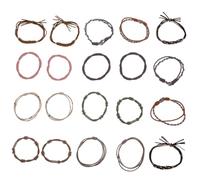SHERCHPRY 20 Piezas Corbata de cabello retro bandas accesorios ondulado arco pequeño cabello femenino sostenedor de la de caballo de bohemia lazos para el cabello cuerdas banda elástica