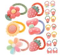 SHERCHPRY 20piezas Coletero Elástico Para Niñas Con Diseño De Dibujos Animados Bandas Suaves y Resistentes Accesorios Para Peinados Infantiles