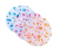 SHERCHPRY 20piezas Gorro De Ducha De Plástico Estampado Cabello Para Duchas De Salón De Spa o Baño Para Mujer