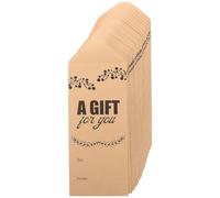 SHERCHPRY 25 Sobres de Papel Kraft Vintage en para Tarjetas, Cheques y Regalos, Tamaño Compacto, Superficie Escribible, Ideales para Bodas, Felicitaciones y Almacenamiento