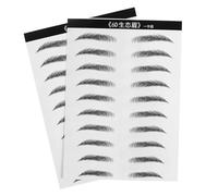 SHERCHPRY 2hojas Pegatina Para Cejas Parche De Cejas Artificiales Simulación De Herramientas De Maquillaje Fácil De Usar Larga Duración Resistente Al Agua Synophridia