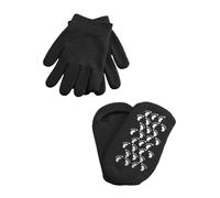 SHERCHPRY 2Pares Guantes de Gel Hidratantes para Cuidado Paquetes de Guantes Negros de Cubierta para Pies para Hidratación y Exfoliación Manicura