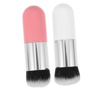 SHERCHPRY 2piezas Brochas De Maquillaje Facial Suaves Para Base y Polvo Pelo Sintético y Esponjoso Herramienta Versátil Para Aplicar Blush y Fondos Para Maquillaje Diario y Profesional