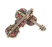 SHERCHPRY 2piezas Broches De Violín Vintage De Broches De Gemas De Imitación Para Ropa y Accesorios Prendedores Para Chales y Sombreros Para Mujer Moda y Elegante