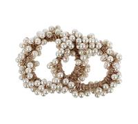 SHERCHPRY 2piezas Coletero De Crochet Perlas Gomas Pelo Que Combinan Anillos Elegantes Pelo Para Dama