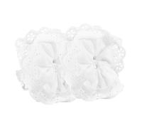 SHERCHPRY 2piezas Coleteros de Encaje para Niñas Grandes Elásticos Pelo para Mujer Diseño de Lazo para Eventos Especiales y Uso Diario