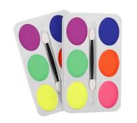 SHERCHPRY 2piezas Crema De Maquillaje Para Rostro Graso Paleta De Pintura Corporal Al Óleo De Colores Pintura Facial De Para Maquillaje Teatral y Fiestas