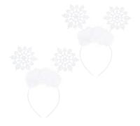 SHERCHPRY 2piezas Diadema de Copo de Realista para Fiestas Accesorios Navideños Cabello de Diadema de Copo para Artículos de Mascaradas