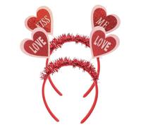 SHERCHPRY 2piezas Diadema De Corazón Preciosa De Accesorio Cabello Decoración De Boda Día De San Valentín Diadema Forma De Corazón Para Fiestas