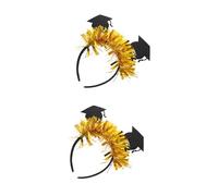 SHERCHPRY 2piezas Diadema Digital Para Graduación Diademas De Doctorado Tocados Para Fiesta Accesorios De Fiesta Decoración De Sombrero De Graduación