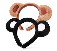 SHERCHPRY 2piezas Diadema Orejas de Oso de Peluche Diadema de Felpa Creativa Tocado para Mujer para Fiestas de Animales y Cosplay