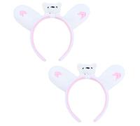 SHERCHPRY 2piezas Diademas De Oso Polar Aros Cabello Tocados De Peluche Divertidos Accesorios Cabello De Artículos Para Fiestas Para Niñas y Mujeres