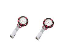 SHERCHPRY 2piezas Reloj De De Silicona Diseño Floral Reloj Colgante para Enfermería Accesorio Práctico y Elegante para Profesionales