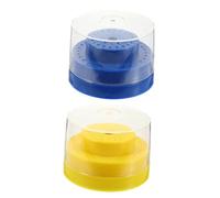 SHERCHPRY 2piezas Soportes De Plástico Para Brocas De Uñas Portabrocas Para Uñas Soporte Para Guardar Brocas Expositor Para Para Organizar Herramientas De Manicura