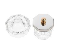 SHERCHPRY 2piezas Vases De Cristal Transparentes Pour Liquides De Décoration De Ongles Avec Tapis Utilisés Pour La Manucure Et Le Gel