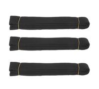 SHERCHPRY 3 Cinturones de Artes Marciales para Karate, Taekwondo y Judo, Algodón Resistente, Color Negro, 280 Cm, Cinturón Unisex para Entrenamiento y Exhibición de Nivel