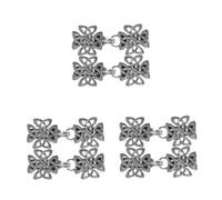 SHERCHPRY 3 Juegos Clip De Suéter Hueco Pinzas De Vestir Para Ajuste Broche De Ropa Broches De Flores Para Mujer Clips De Abrigo Broche De Camisa De Vestir Aleación De Zinc Silver 4 Uds * 3