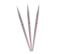 SHERCHPRY 3 Piezas Arte De Uñas Pintar Limpiar Derecho Gel Transatlántico Polaco Uña Del Dedo Del Pie Curvo Holográfico Angular Pulimentos Clavos Ultravioleta Plastico Opp Golden