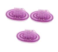 SHERCHPRY 3 Piezas Cepillo De Masaje Herramienta Peine De Masajes Masaje De Acupunta Masajeador Facial Cepillo De Sauna Cepillo De Cuero Cabelludo De Silicona Gel De Sílice Púrpura