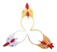 SHERCHPRY 3 Piezas Disfraz de Diadema para Accesorios de Animales de Granja de Cosplay de Pollo Diadema de y Gallina para Disfraces Decoración de Fiesta