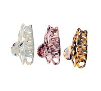 SHERCHPRY 3 Piezas Horquilla De La Vendimia Clips De Garra Para Cabello Grueso Pinzas Para El Cabello Para Mujer Desordenado Estilo Jumbo Clip De Garra Rosa Hoja De Acetato