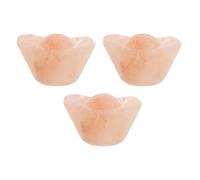 SHERCHPRY 3 Piezas Jabón de Sal Exfoliante para Manos, Pastilla de Jabón Corporal de Sal Mineral de Montaña, Forma Lingote, Rosa, Tallado a Mano, para Spa y Masaje en Caliente y Frío,