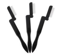 SHERCHPRY 3 Piezas Peine De Cejas Peines Para Peinar Peine Para Cejas Herramienta De Maquillaje De Pestañas Pincel De Maquillaje Peine Plegable Para Cejas Acero Inoxidable Black