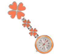 SHERCHPRY 3 Piezas Reloj De Bolsillo Relojes_Damas De Enfermería es De Pulsera para Mujer Alfiler De Enfermera Colgante Fob Chica es Espejo De Cristal Ordinario Orange