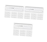 SHERCHPRY 3 Series Regla De Medición De Manicura Herramienta De Medición De Uñas A Granel Gobernantes Prensa Uñas Suministros Práctica De Diseño De Uñas El Plastico Transparente 10 Piezas*3