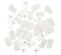 SHERCHPRY 30 Clips Adhesivos Transparentes de Plástico Resorte Mini Tamaño Diseño Doble Cara para Credenciales y Pósters Ideales para Oficina Escuela y Eventos Paquete de 30 Unidades