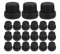 SHERCHPRY 30 Piezas dispensador de botella de aceite esencial tapón dosificador de aceite básico botellas tapa cuentagotas de aceite esencial Aceites esenciales tapa de botella páginas Negro