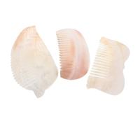 SHERCHPRY 3piezas Baratija de Concha Marina Cepillo de Pelo Pequeño Peine para Peinar el Cabello Diseño Diverso Conchas Naturales Obsequio para Mujeres Aniversarios y Vacaciones